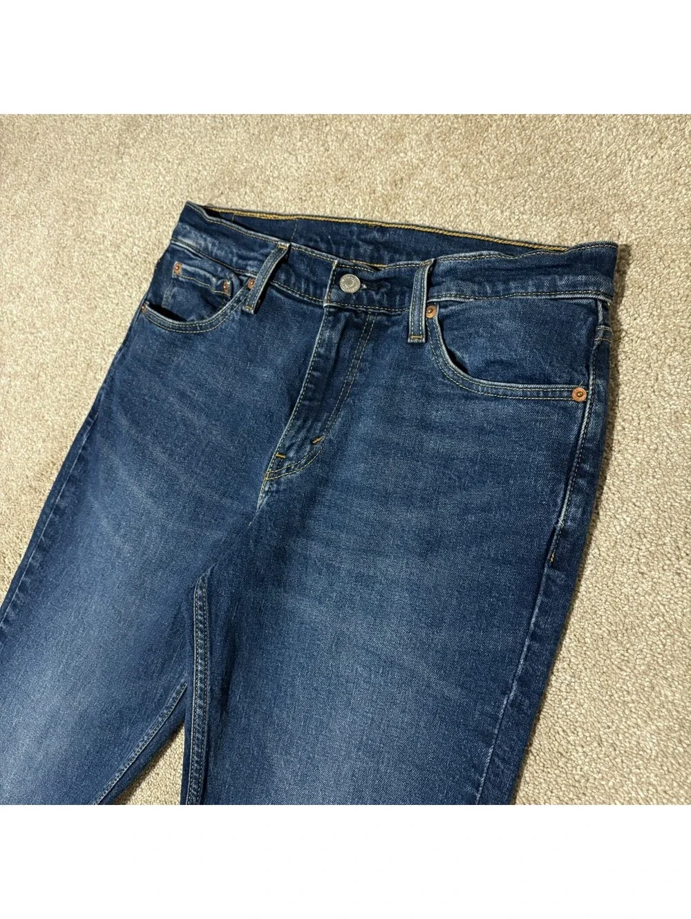 Levi's 511 Slim Fit Jeans Mens 32x34 Blue Dark Wash Tapered Leg Denim Classic